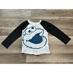 Mini Fine Cookie Monster Long Sleeve Shirt